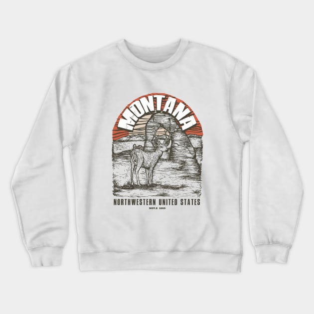 Montana Crewneck Sweatshirt by Ferhat Sözeri Art